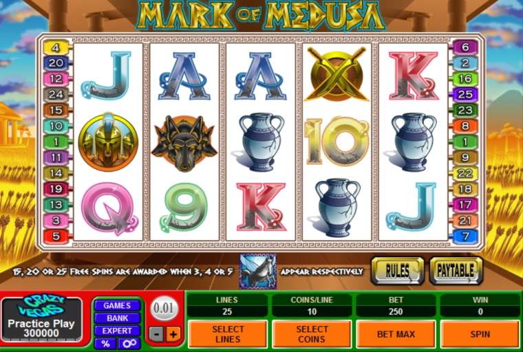 Видео покер Mark of Medusa демо-игра