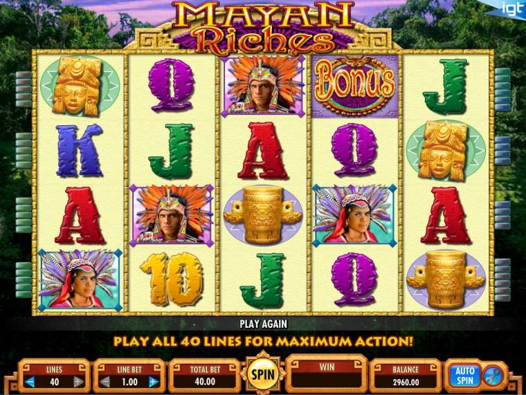 Онлайн слот Mayan Riches играть