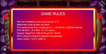 Mega Bars Jackpot King: Правила