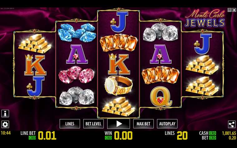 Видео покер Monte Carlo Jewels демо-игра