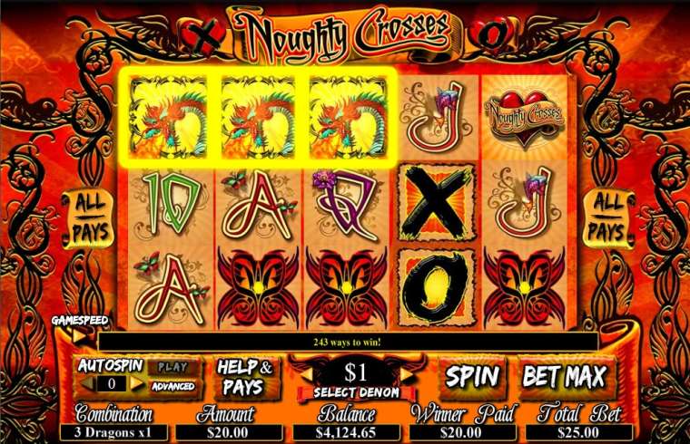 Видео покер Noughty Crosses демо-игра