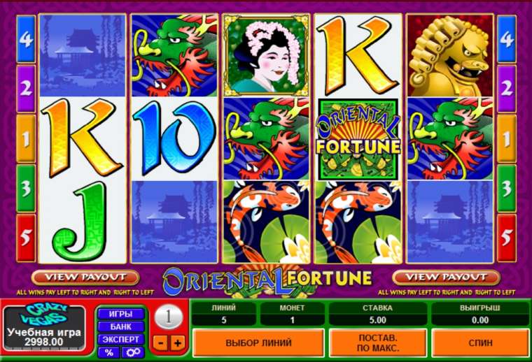 Видео покер Oriental Fortune демо-игра