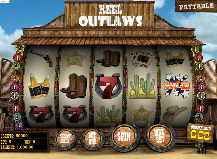 Видео покер Reel Outlaws  демо-игра