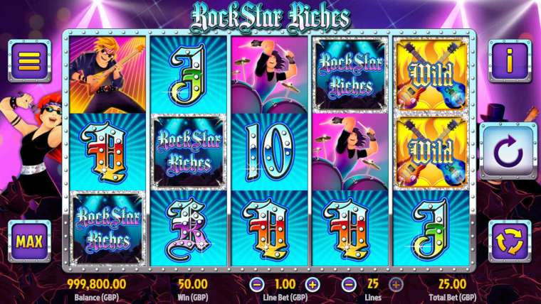 Видео покер Rock Star Riches демо-игра