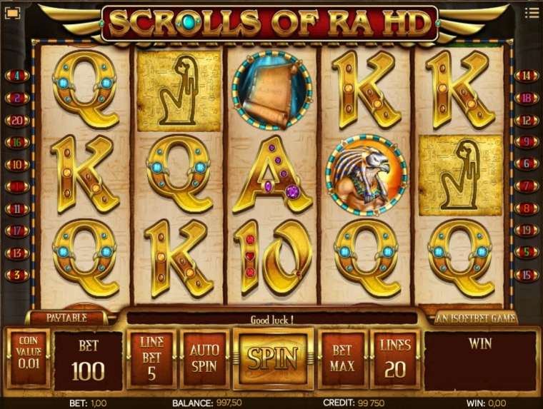 Онлайн слот Scrolls of Ra HD играть