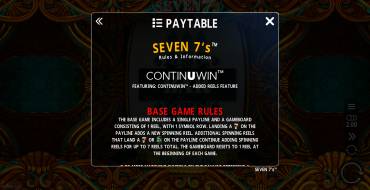 Seven 7’s: Правила