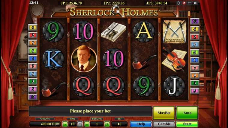 Видео покер Sherlock Holmes демо-игра