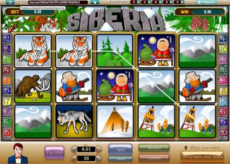Видео покер Siberia  демо-игра