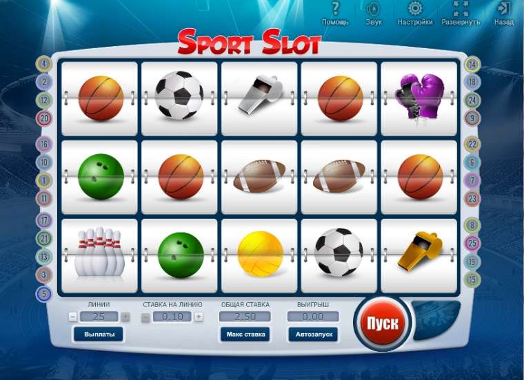 Онлайн слот Sport Slot играть