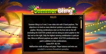 Summer Bling: Правила