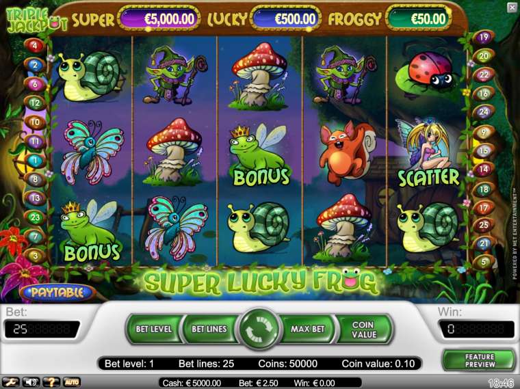 Видео покер Super Lucky Frog демо-игра