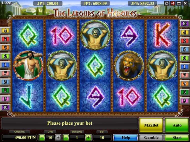 Видео покер The Labours of Hercules демо-игра