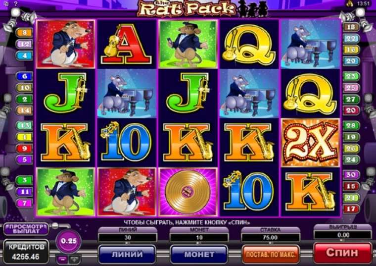 Видео покер The Rat Pack демо-игра