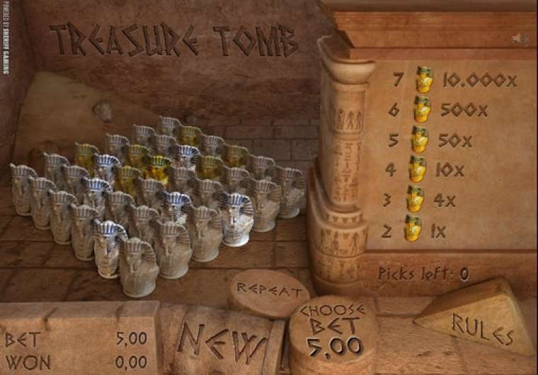 Видео покер Treasure Tomb демо-игра