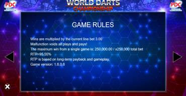World Darts Championship: Правила