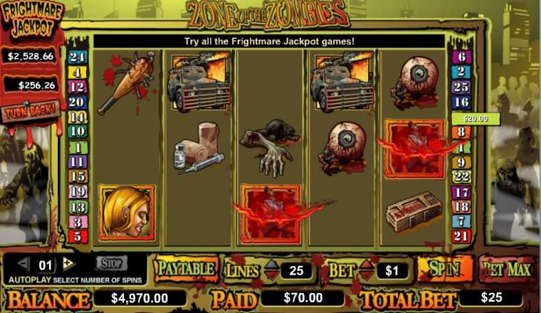 Видео покер Zone of the Zombies демо-игра